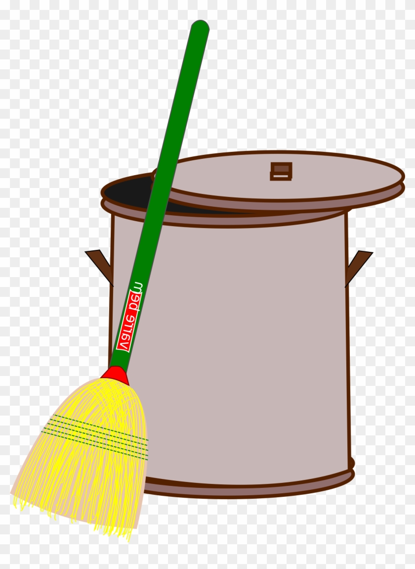 Bin, Broom, Clean, Cleaning, Dustbin, Garbage Can - Broom And Trash Can #293675