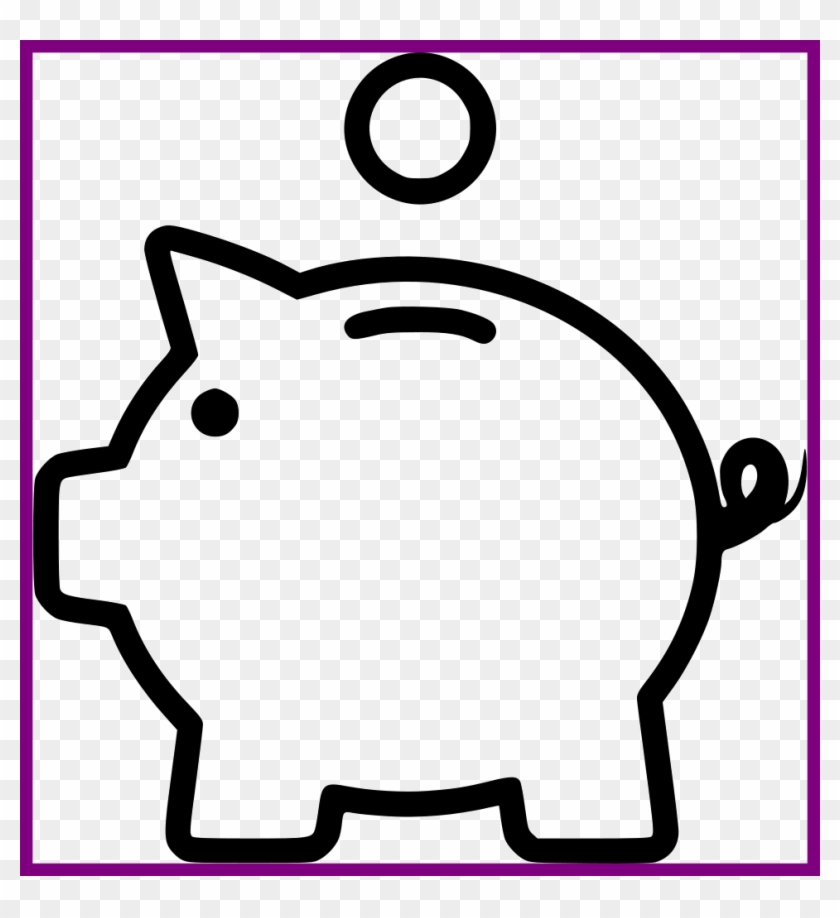 Marvelous Piggy Bank Coin Svg Png Icon Pic Of Ideas - Simple Piggy Bank Drawing #293808