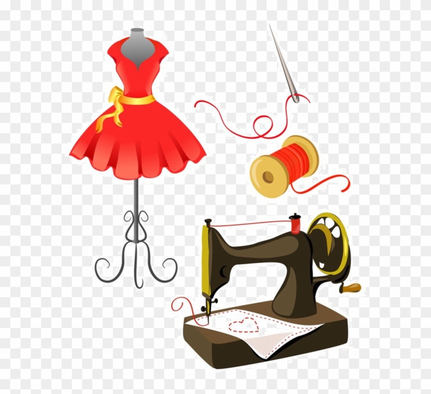 Buy Mannequin Dress Sewing Machine Isolated By Moremarinka - Maquina De Costura Desenho #293919