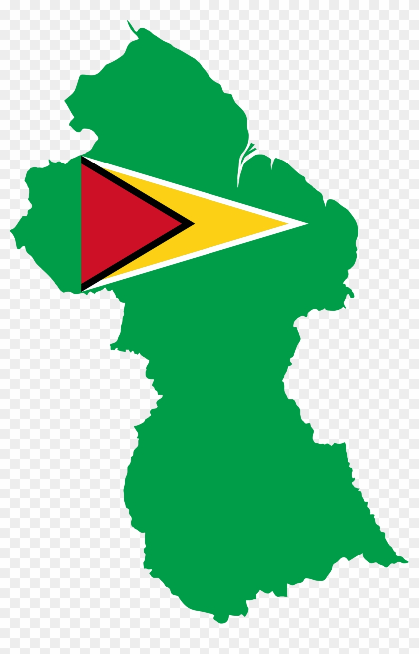 Guyana Map Flag Clipart - Guyana Map Clip Art #294024