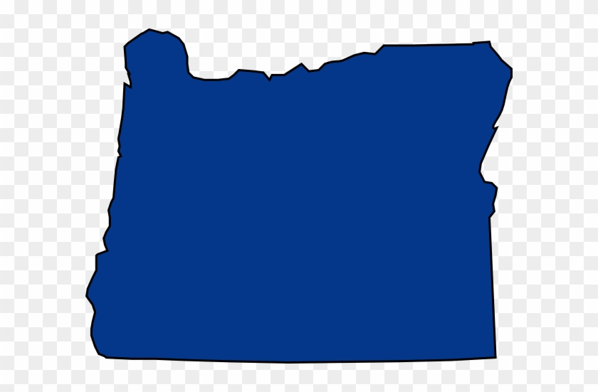 Esca Oregon Clip Art At Clker - Oregon State Outline Blue #294212