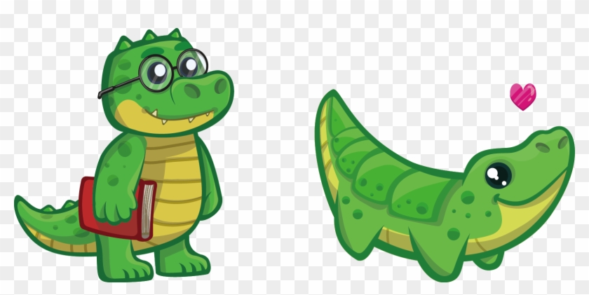 Nile Crocodile Alligator Cuteness Reptile Clip Art - Cartoon Dinosaur With Glasses #294266