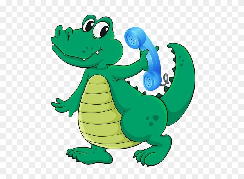 Crocodile Alligator Mobile Phone Illustration - Crocodile Alligator Mobile Phone Illustration #294400