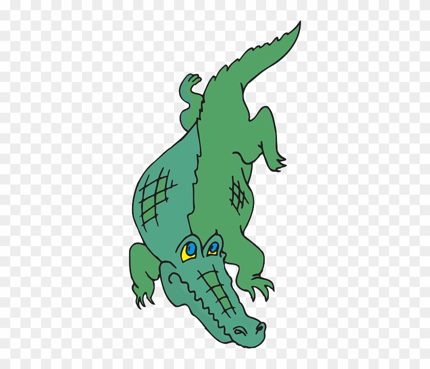 Cartoon, Walking, Tail, Claws, Alligator, Predator - Alligators Cartoon Png #294412