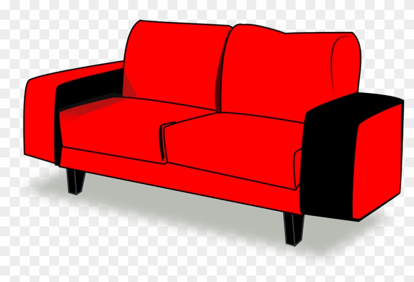 Couch - Clipart - Red Sofa Clipart #294431