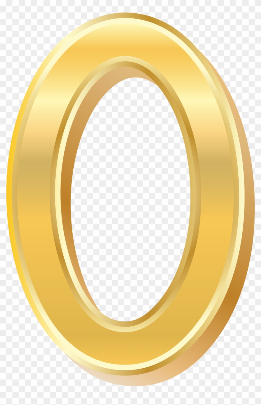 Gold Style Number Zero Png Clip Art Image - Circle #294678
