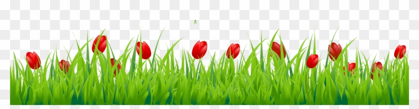 Free Clip Art Grass Clipart Image - Grass And Flowers Clipart #294718
