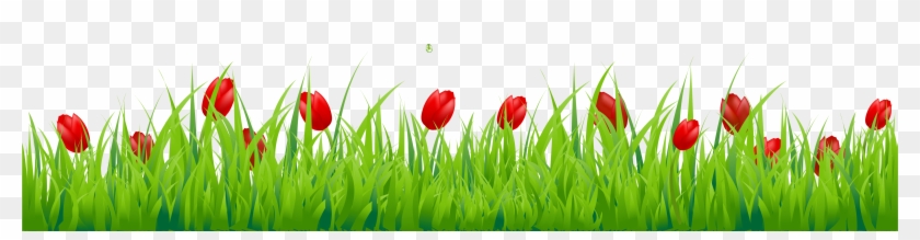 Free Clip Art Grass Clipart Image - Grass And Flowers Clipart #294718