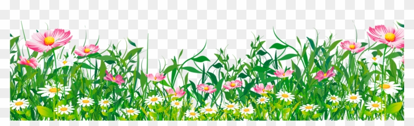 Flowers Grass Clipart - Grass Ground With Flowers Png #294766