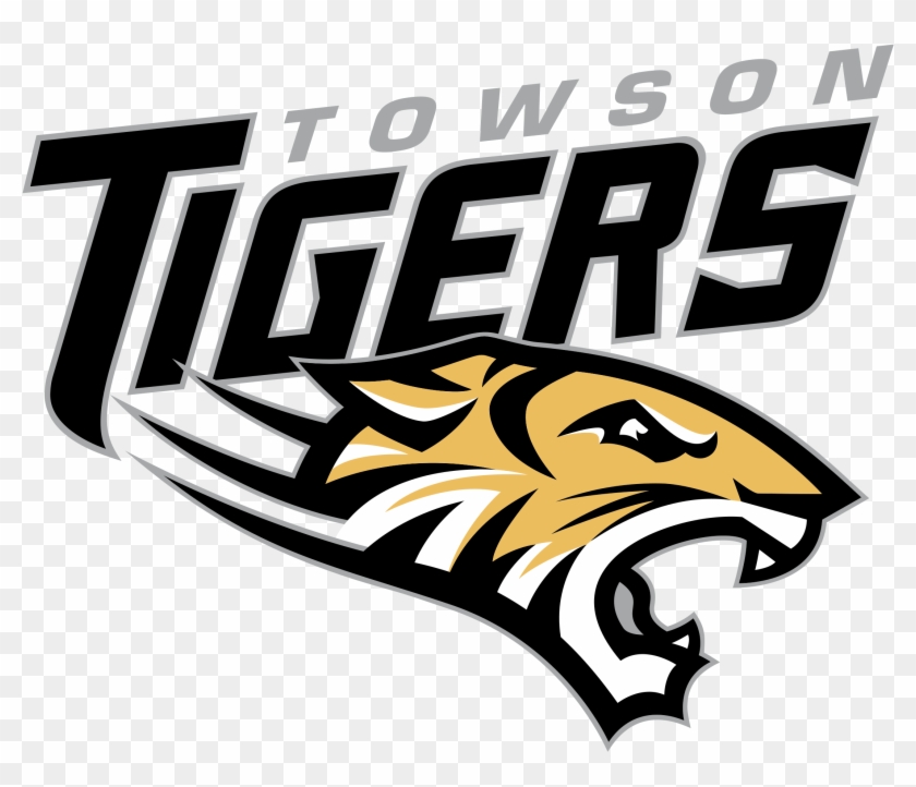 Towson Tigers Logo Logo Black And White - Towson University Go Tigers #294798