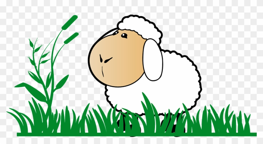 Sheep Eating Grass Clipart - Flock Of Sheep Clipart #294811