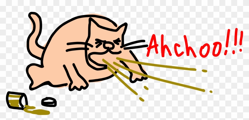 Big Image - Cat Sneezing Clipart #294859