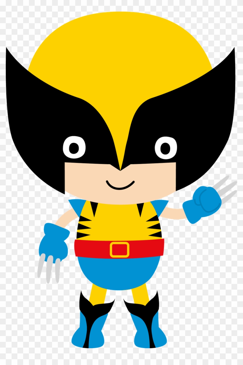 Wolverine Clipart Cute Cartoon - Superhero Clipart #294883