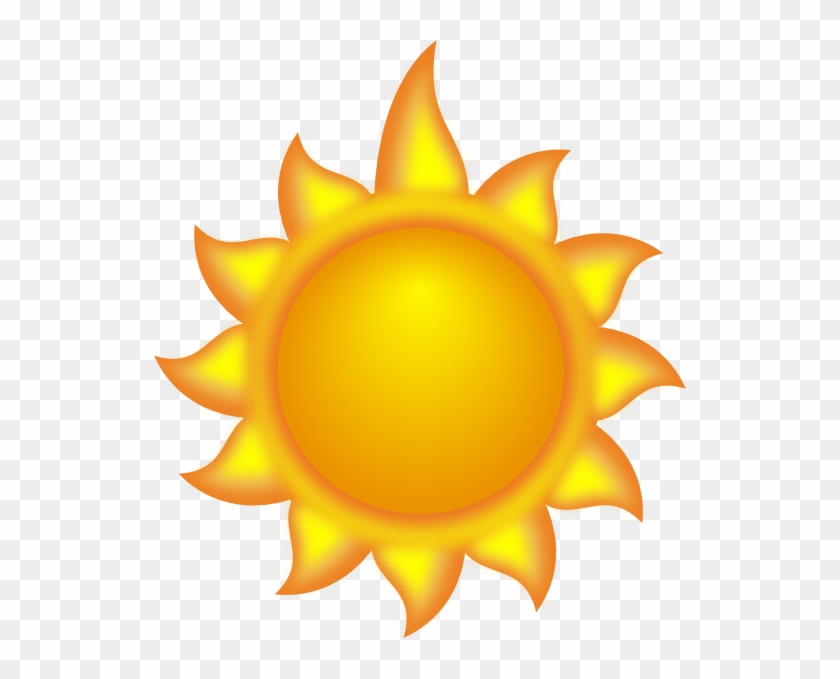 A Sun Cartoon With A Long Ray Clip Art - Things That Are Yellow Sun #294961