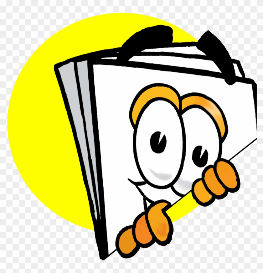 Illustration Of A Cartoon Paper Mascot Peeking Around - Illustration Of A Cartoon Paper Mascot Peeking Around #295009