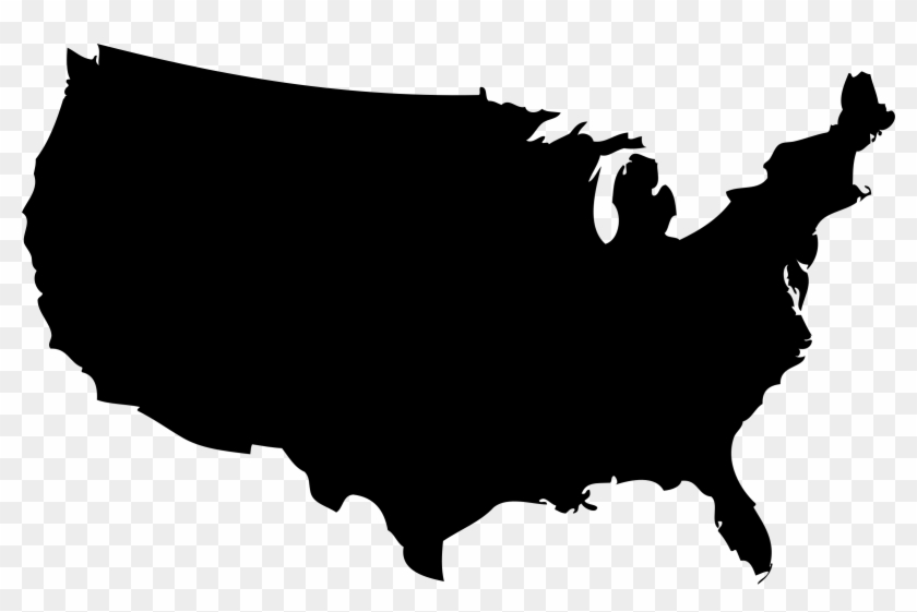 Usa Clipart Silhouette - United States Silhouette #295058