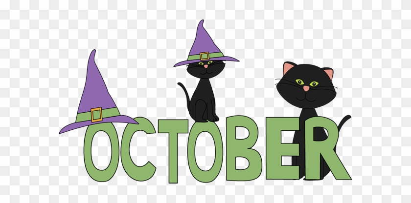 October Black Cats Clip Art - Month Of October #295072