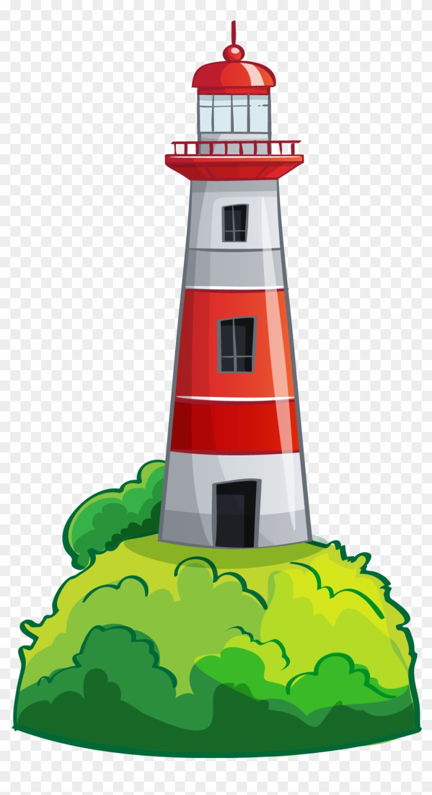Cartoon Sea Lighthouse Illustration - Cartoon Lighthouse #295076