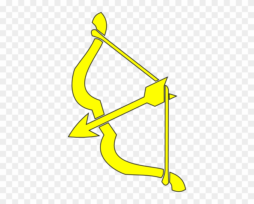 Yellow Bow N Arrow Clip Art At Clker - Bow N Arrow #295082