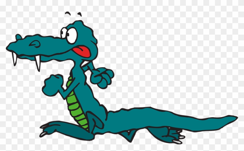 Alligator Clipart Scared - Running Animal Clip Art #295146