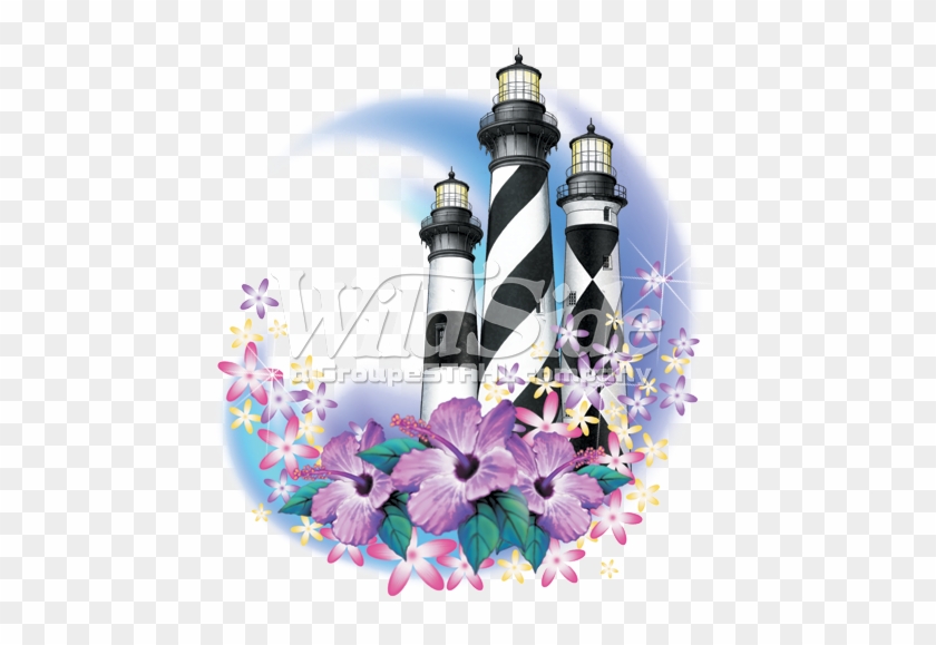 3 Lighthouse With Flowers - Square Car Magnet 3 X Inch Hummingbird #295207