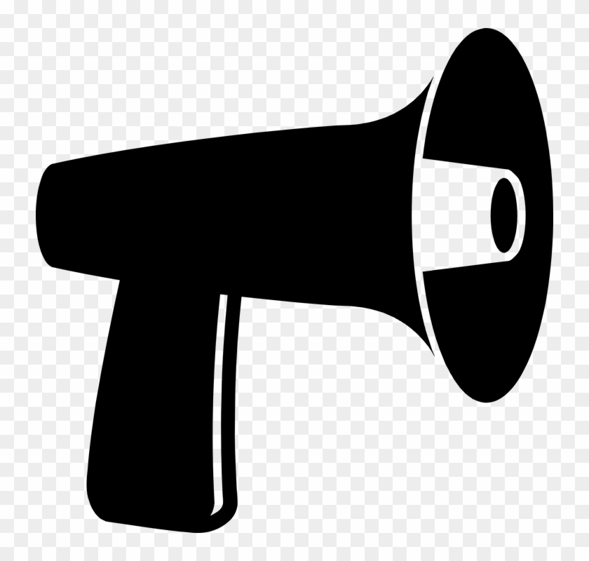 Icon, Speaker, Megaphone, White, Loud, Bullhorn - Speaker Phone Clip Art #295256