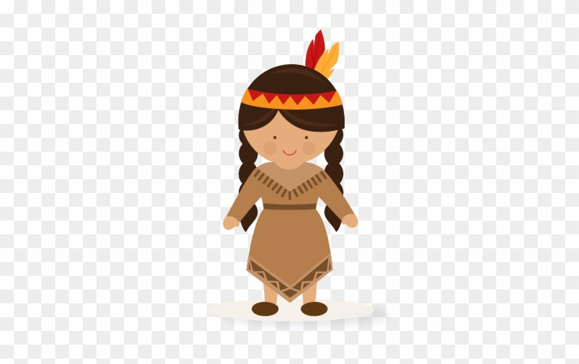 28 Collection Of Thanksgiving Girl Clipart - Cute Native American Clipart #295318