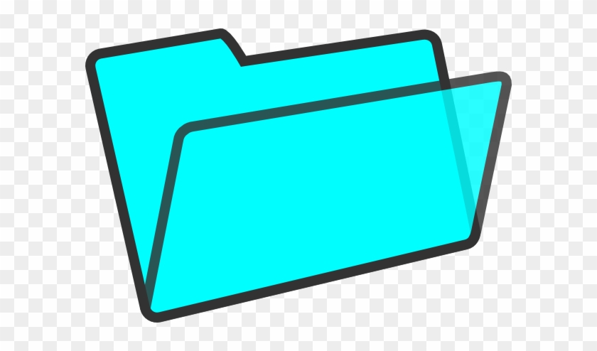 Light Blue Folder Clip Art - Teal Folder Clipart #295352