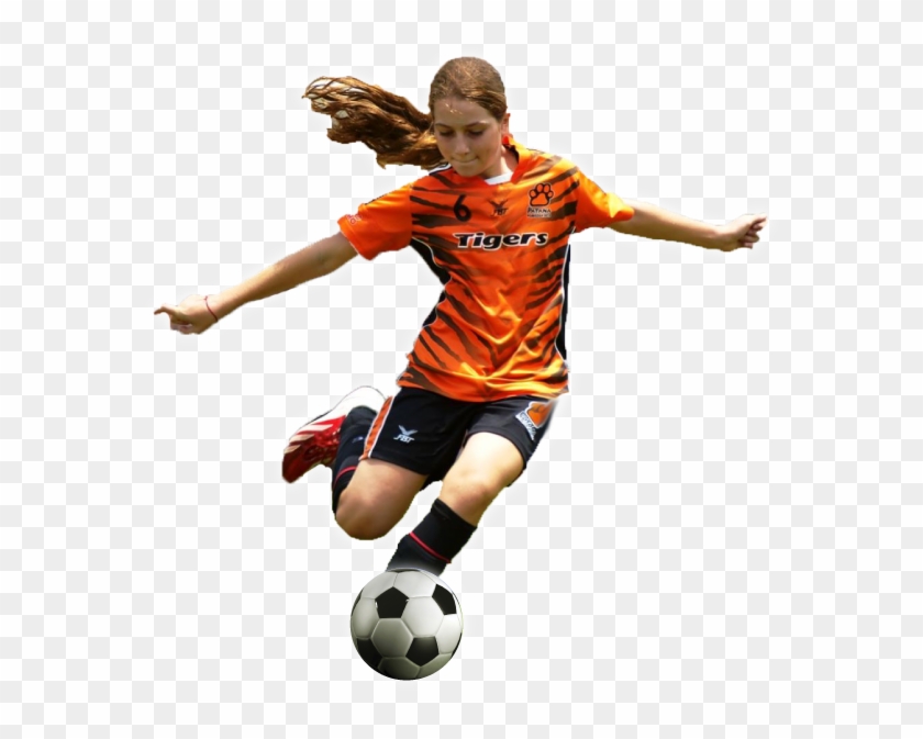 Club Media - Girl Playing Football Png #295378