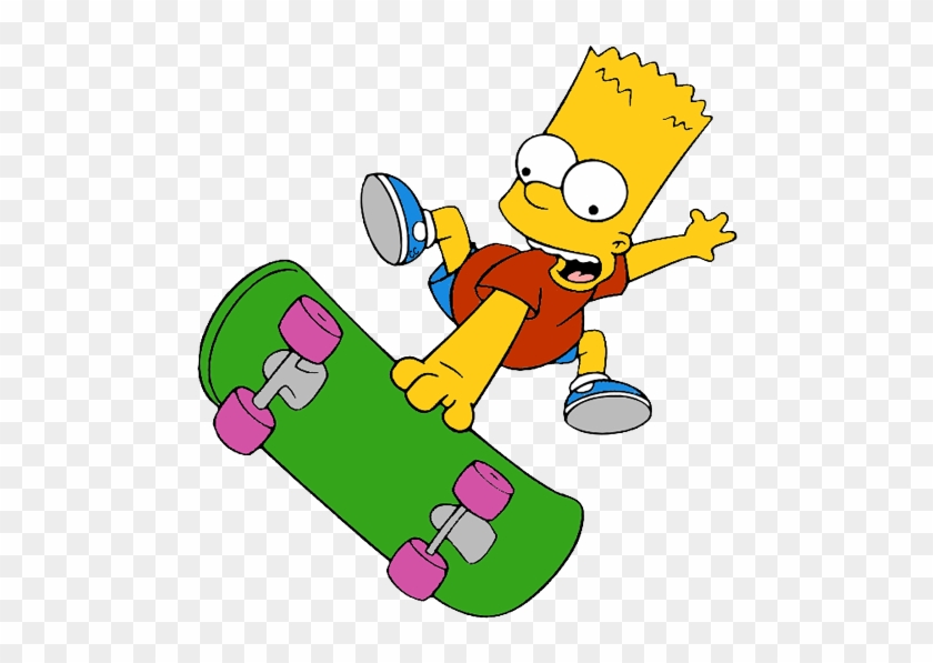 Simpson Clip Art - Bart Simpson Skate Png #295395