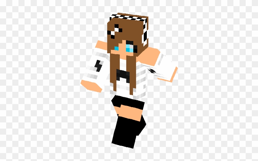Mustache Girl With Bow Skin - Minecraft Girl Bow Skin #295400