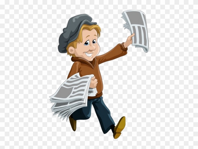 Cosas - Newspaper Delivery Boy Clipart #295488