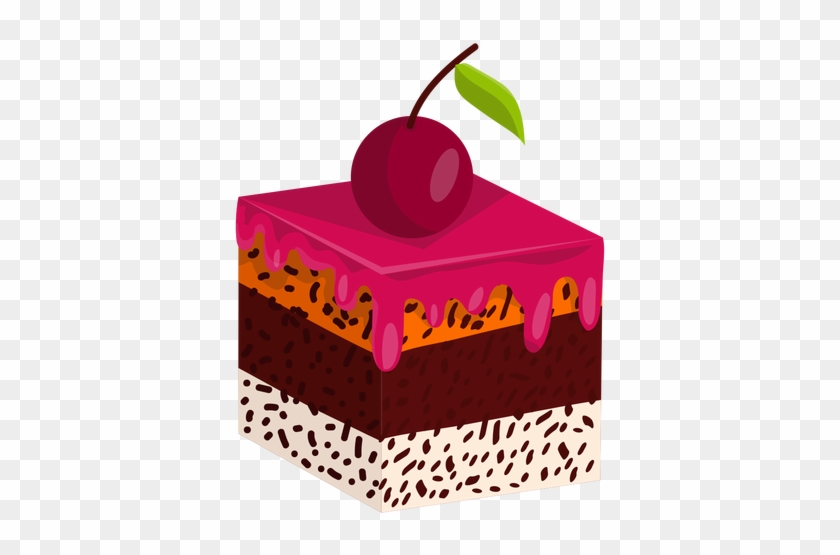 Cake Slice With Cherry Transparent Png - Cake Slice Clipart Png #295499
