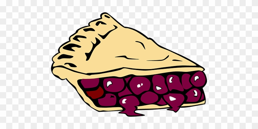 Cake Pie Berries Purple Piece Sweet Food S - Slice Of Blueberry Pie Clipart #295515