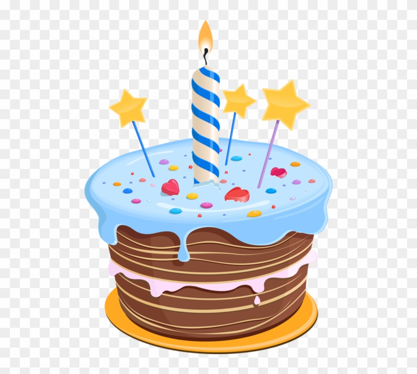 Birthday Cake With Stars Png Clipart - Cake Png #295570