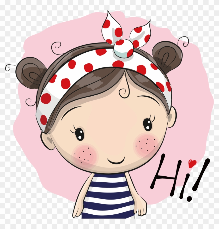 Girl Cartoon Illustration - Cute Cartoon Girl #295651