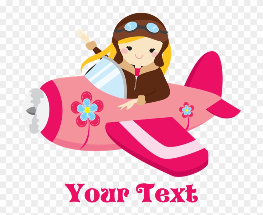 Favorite - Pink Airplane, Girl Pilot With Flowers Greeting Ca #295809