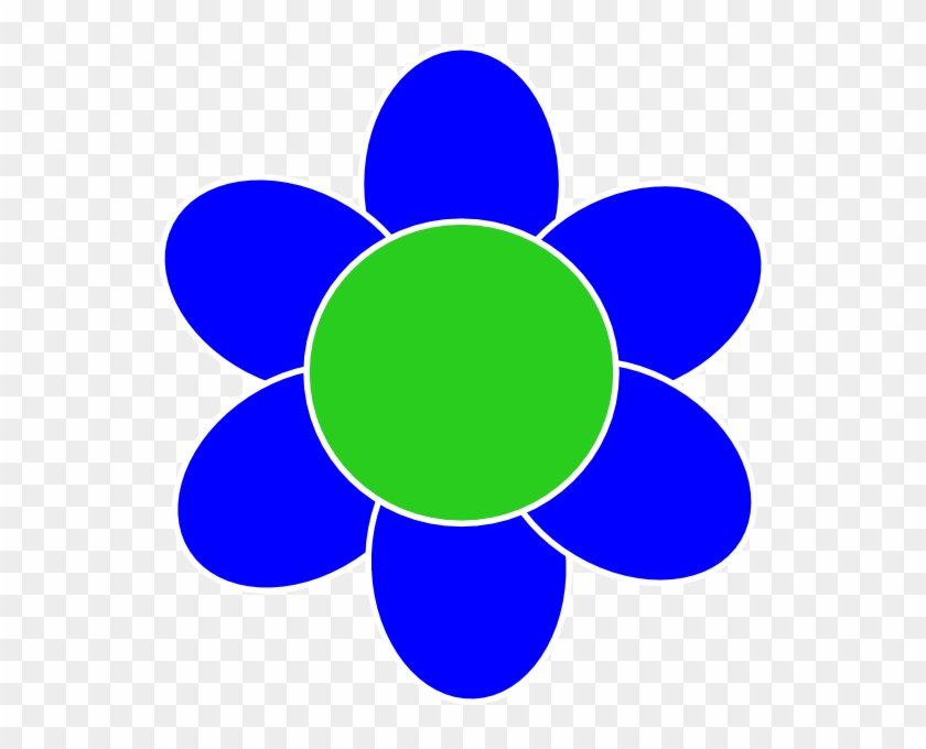 Blue Flower Clip Art At Clker - Flowers Clip Art Blue #295850