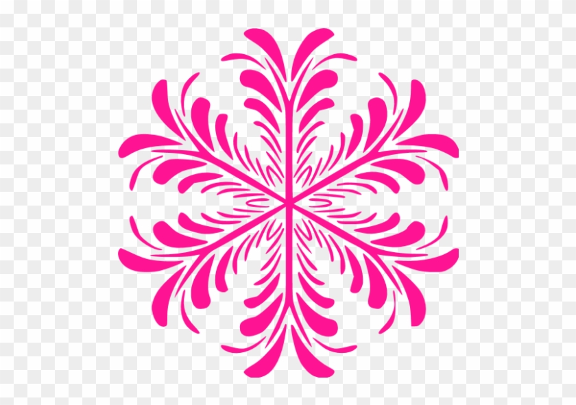 Deep Pink Snowflake 17 Icon - Emblem #295878