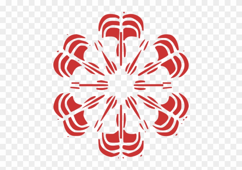 Persian Red Snowflake 48 Icon - Graphic Design #295885