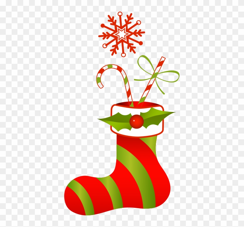 Candy Cane Christmas Stocking Clip Art - Candy Cane Christmas Stocking Clip Art #295949