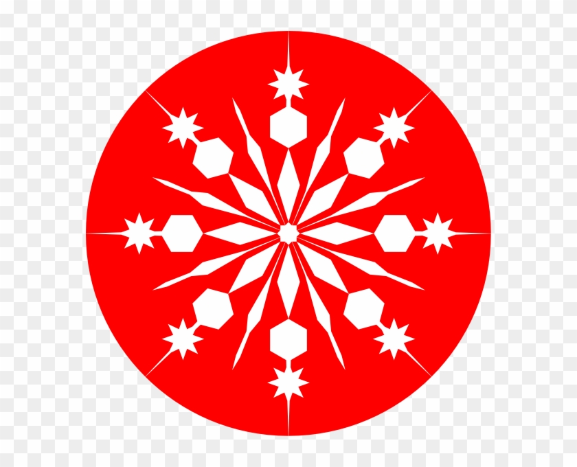 Red Snowflake Clipart - Moderne Dekorative Kristallschneeflocke Kissen #295951