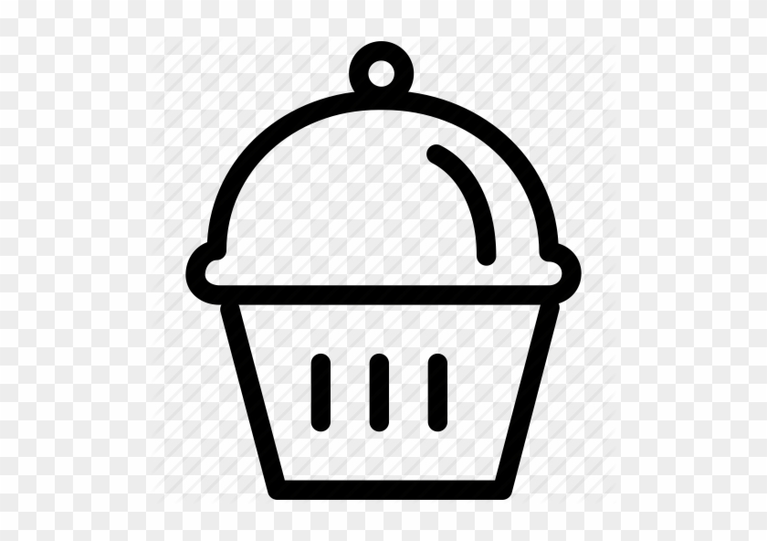 Birthday Cake Cream Creative Cupcake Desset Grid Muffin - Cupcake Line Icon Muffin Pastry Style 9062 Diy Plastic #295980