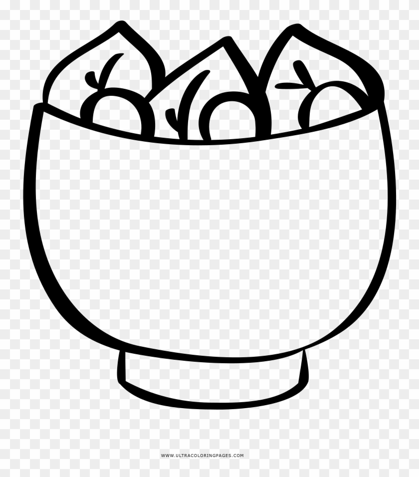 Salad Bowl Coloring Page - Drawing #295997