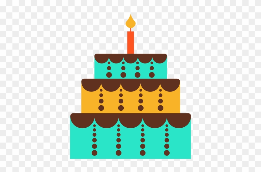 Three Floors Birthday Cake Icon Transparent Png - Cake Illustration #296001