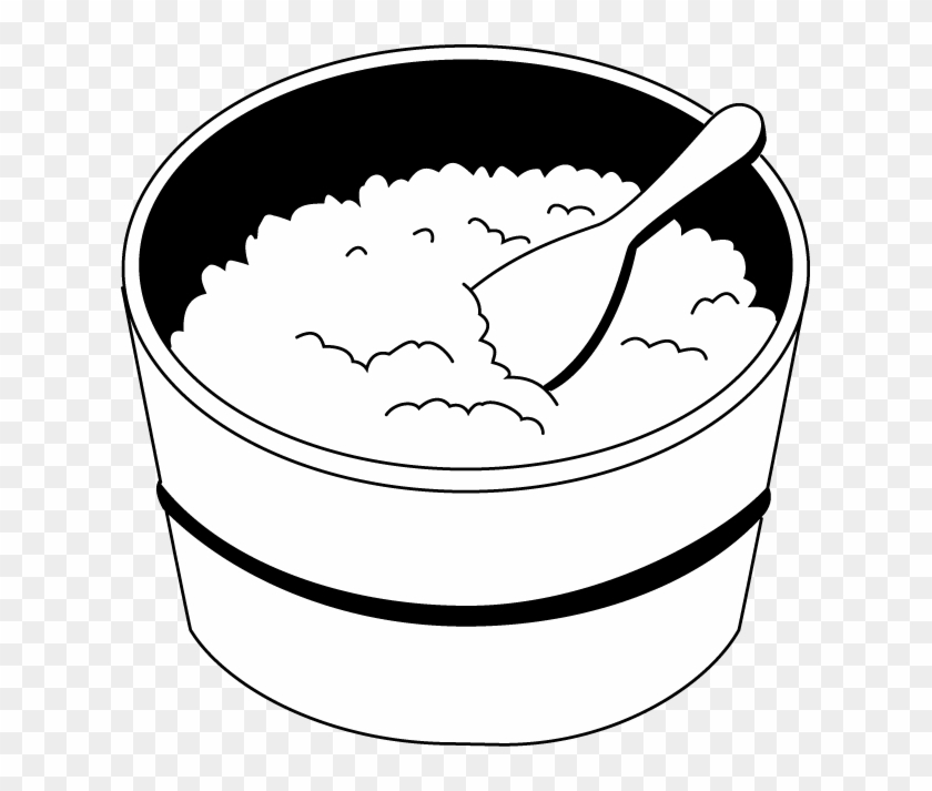 Clip Art Operation Rice Bowls Clipart - Rice Black And White Clipart #296005