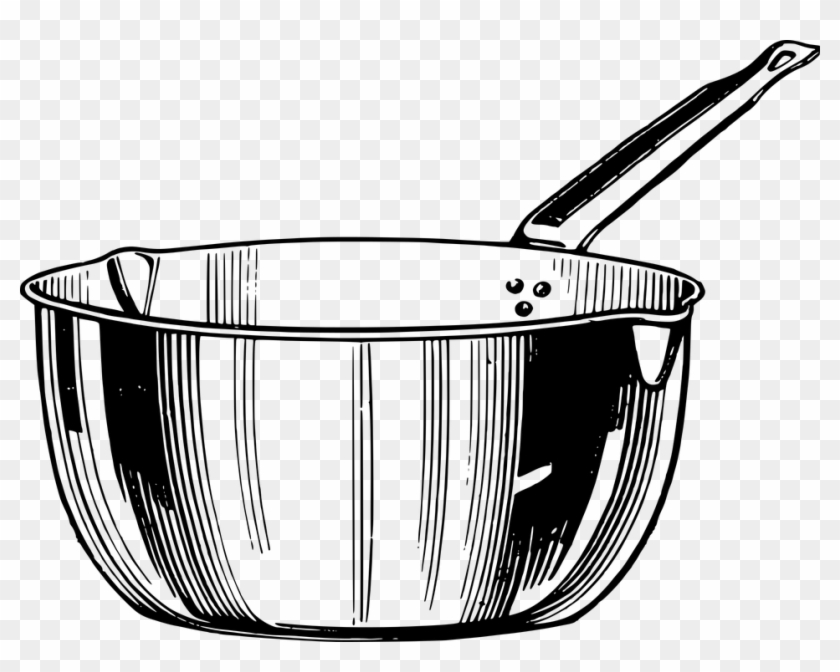 Mixing Bowl Cliparts 12, - Cooking Pot Line Drawing #296020