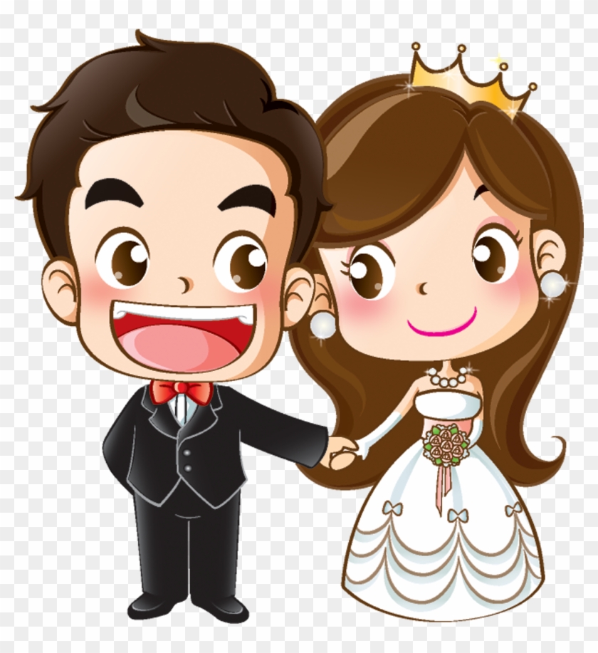 Wedding Invitation Cartoon Marriage Drawing - Bride And Groom Cartoon #296034