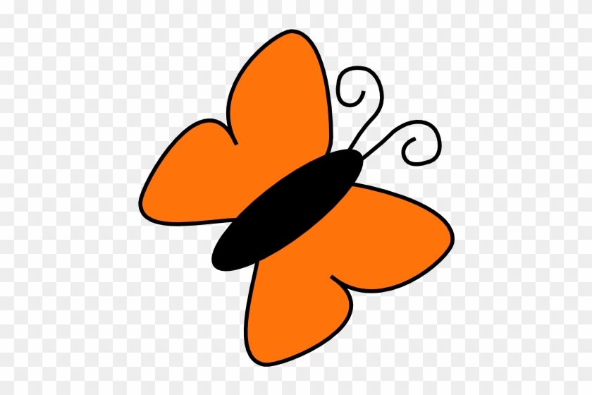 Orange And Blue Butterfly Clipart #296150