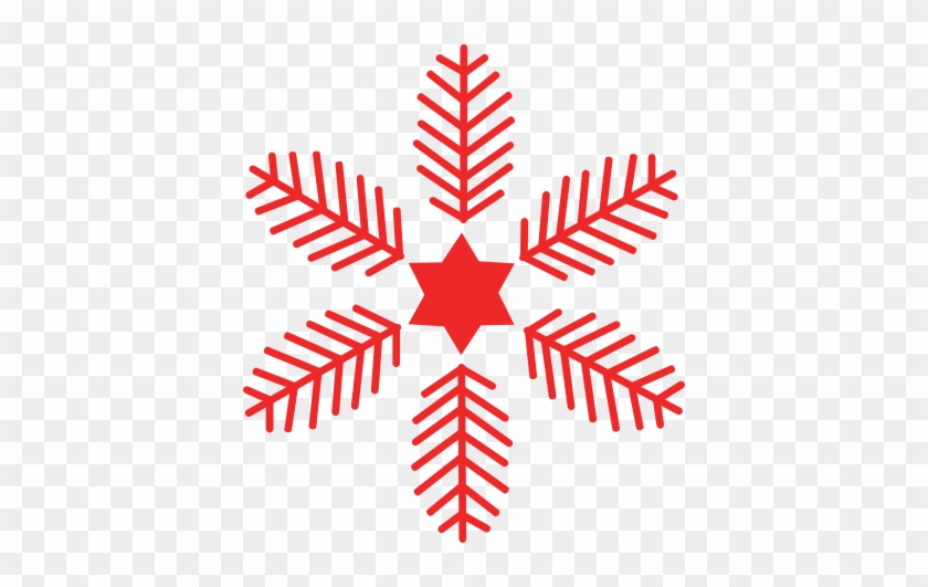 Red Snowflake Clipart - Snowflake Christmas Clipart Red #296170